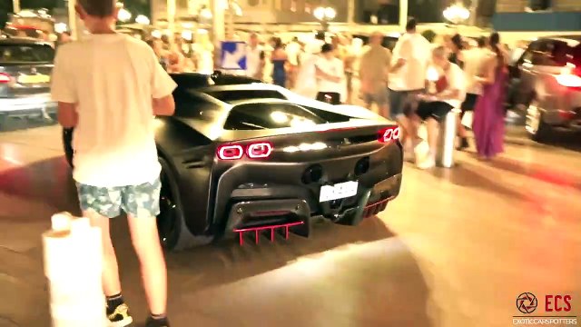 GMK-s Ferrari SF90 Stradale - Acceleration Sounds - Driving in Monaco-
