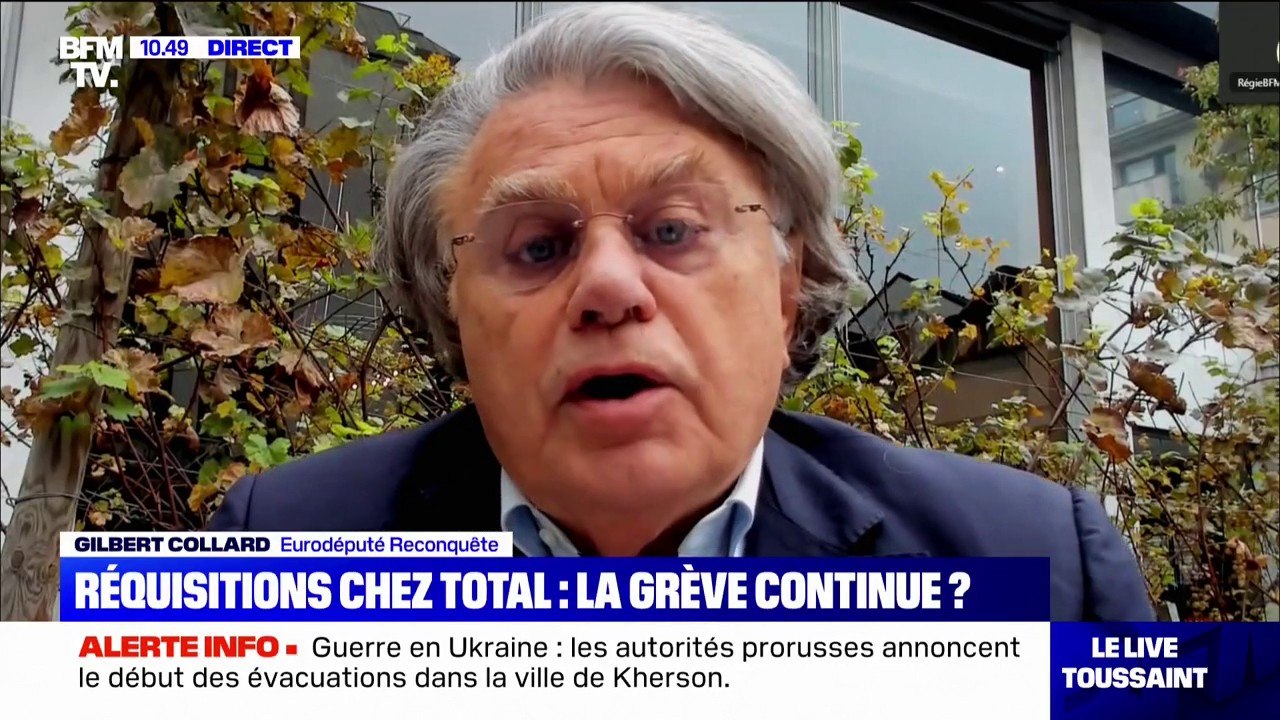 Pour Gilbert Collard, eurodéputé Reconquête, "la grève chez Total n'est pas civilisée"