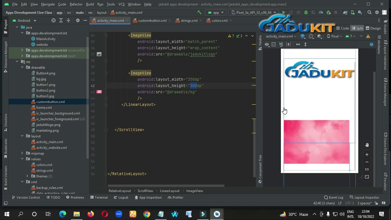 Android Apps Development Basic to Advanced Class 18
