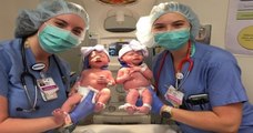 Aux États-Unis, des jumelles et deux infirmières partagent un point commun attendrissant