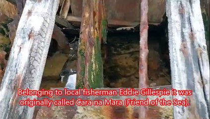 The famous Donegal shipwreck  Bád Eddie (Eddie's boat) at Bunbeg, Gweedore