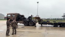 VIDÉO - Départ d'un convoi militaire français pour la Roumanie