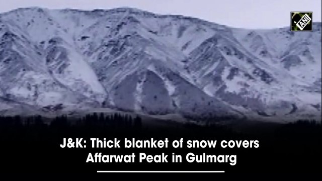 J&K: Thick blanket of snow covers Affarwat Peak in Gulmarg