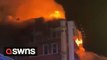 Dramatic video shows huge blaze in derelict hotel near Bristol Temple Meads
