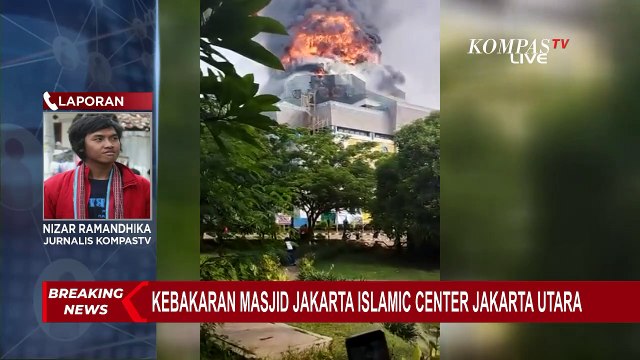 Kubah JIC Terbakar, Puluhan Mobil Pemadam Kebakaran Dikerahkan!