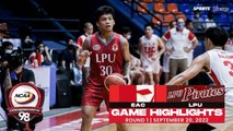 NCAA Season 98 | Game Highlights: LPU vs EAC | Men's Basketball Tournament Round 2