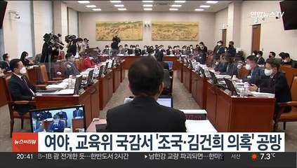 여야, 교육위 국감서 '조국·김건희 의혹' 공방