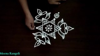 Diyas Rangoli design with dots - Vilakku Kolam/Deepam Muggulu/Diya Rangoli designs 2022