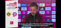 Nagelsmann feels that Musiala or Bellingham are deserved of the Kopa Trophy more than Gavi.