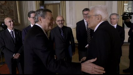 Download Video: Mattarella riceve Draghi e altri ministri al Quirinale