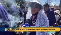 Feligreses del interior del país elevaron sus plegarias al Señor de los Milagros