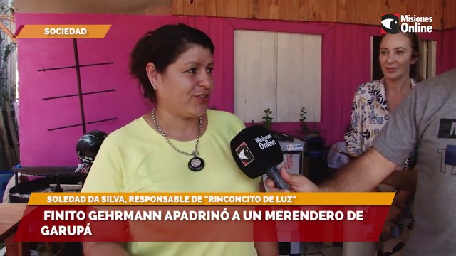 Finito Gehrmann apadrinó a un merendero de Garupá