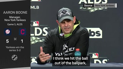 Download Video: Boone praises Yankees for getting through competitve series