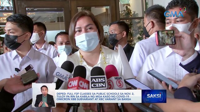 DepEd: Full F2F classes sa public schools sa Nov. 2, tuloy pa rin sa kabila ng mga kaso ng COVID-19 Omicron XBB subvariant at XBC variant sa bansa | Saksi