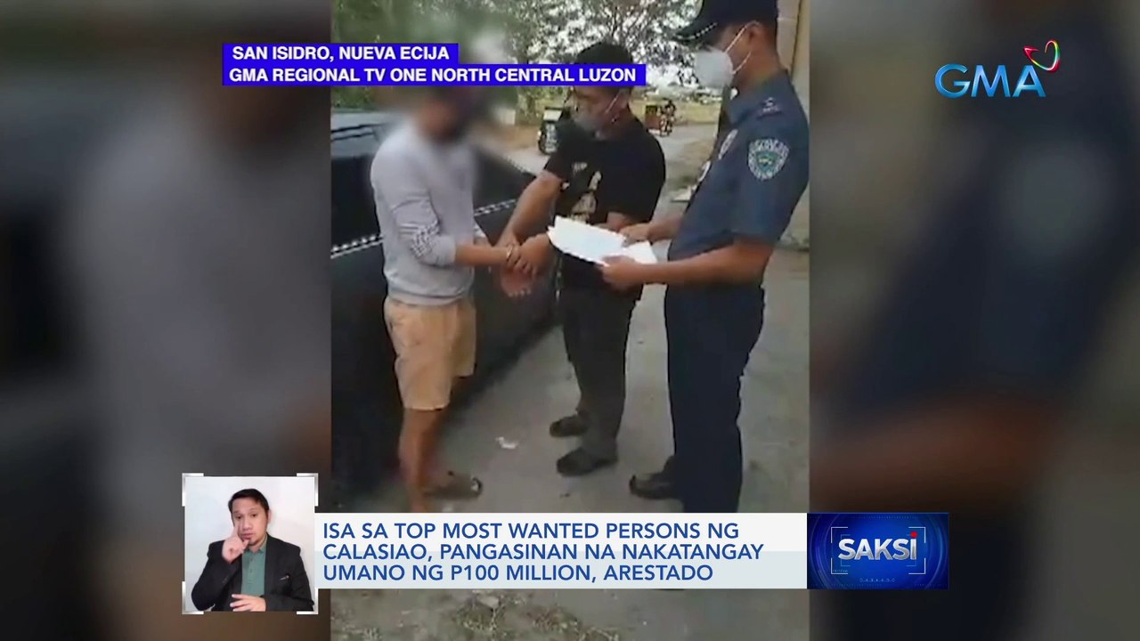 Isa sa top most wanted persons ng Calasiao, Pangasinan na nakatangay umano ng P100 million, arestado | Saksi