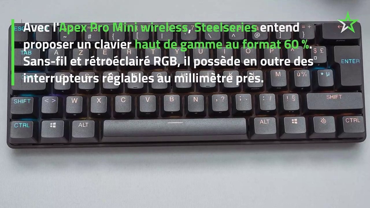 Test Steelseries Apex Pro Mini wireless : le clavier 60 % aux switches mécaniques 100 % réglables