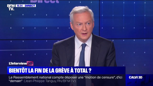 Grève dans le carburant: pour Bruno Le Maire, il est sage de respecter l'accord conclu par la majorité