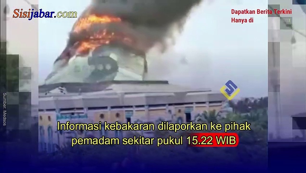 Penampakan Kebakaran Kubah Masjid JIC, Warga Dibikin Heboh