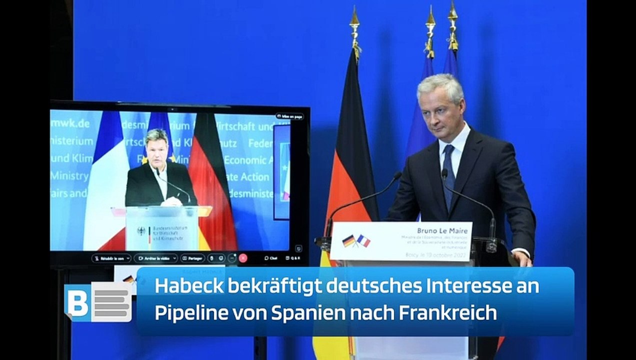 Habeck bekräftigt deutsches Interesse an Pipeline von Spanien nach Frankreich