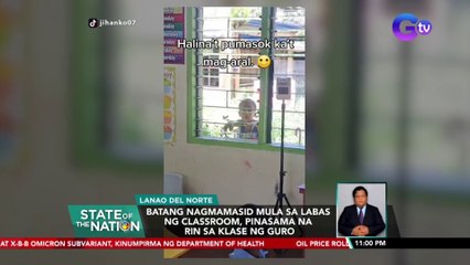 Batang nagmamasid mula sa labas ng classroom, pinasama na rin sa klase ng guro | SONA
