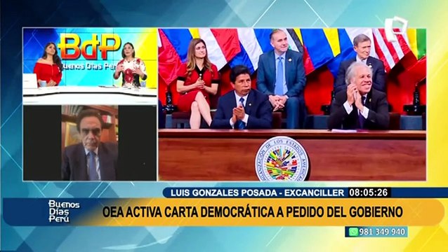 Gonzales Posada tras respaldo de la OEA a Castillo: Gobierno logró desacreditar al Congreso y al MP