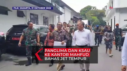 Panglima TNI dan KSAU ke Kantor Mahfud MD Bahas Jet Tempur