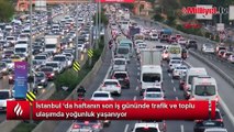 Haftanın son iş gününde trafik yoğunluğu