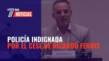 La policía, indignada por el cese de Ricardo Ferris