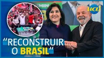 Tebet discursa no primeiro ato com Lula em Minas