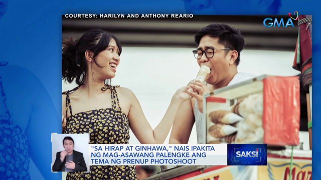 Sa hirap at ginhawa, nais ipakita ng mag-asawang palengke ang tema ng prenup photoshoot | Saksi