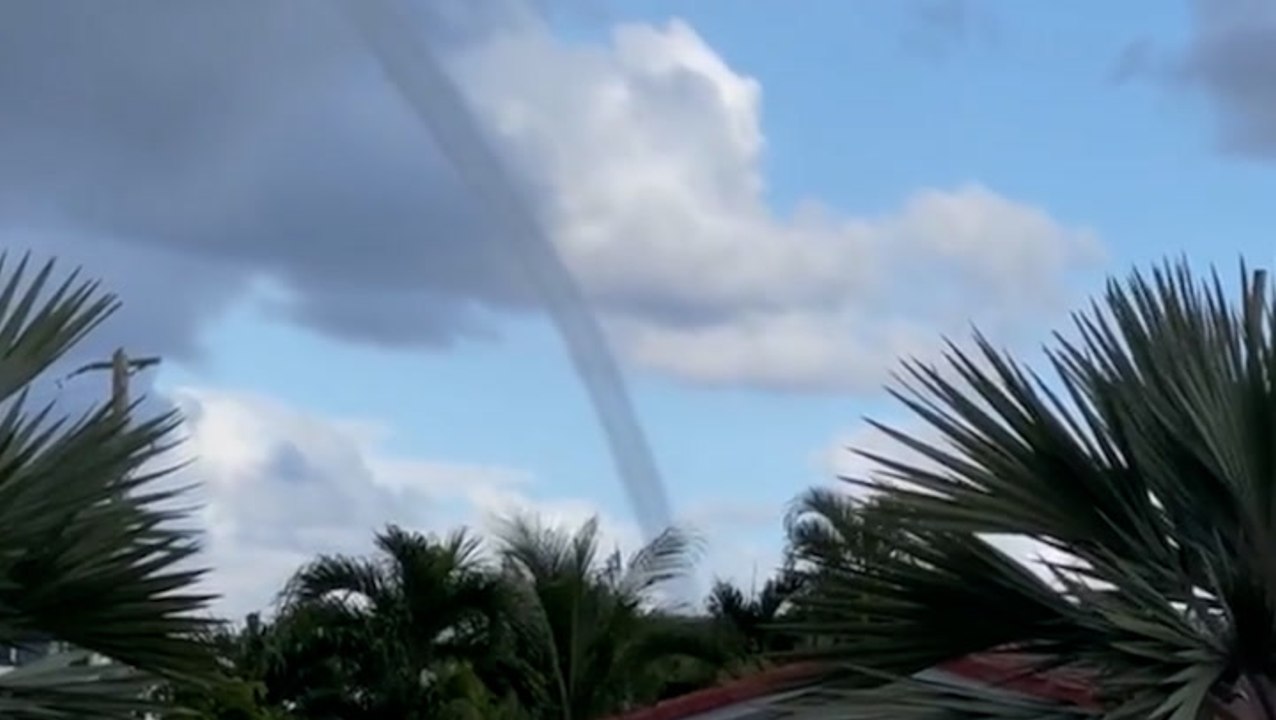 Florida residents witness waterspout