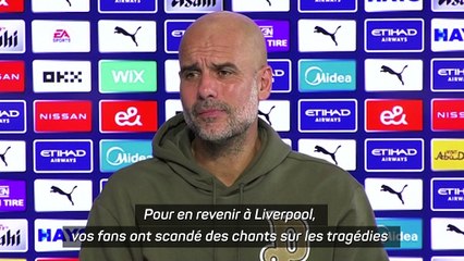 13e j. - Guardiola s'excuse pour les chants offensants des supporters de Manchester City à Liverpool