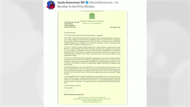 트러스 총리 사퇴 압박 속 영국 내무장관 사임 / YTN