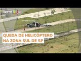 Helicóptero cai na Zona Sul de São Paulo e duas vítimas são socorridas