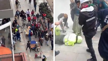 Download Video: Indígenas protagonizaron brutales ataques contra la Policía durante manifestaciones