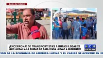Transportistas de Danlí le hacen “encerrona” a buses ilegales que invaden sus rutas