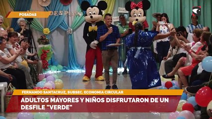 Adultos mayores y niños disfrutaron de un desfile "Verde"