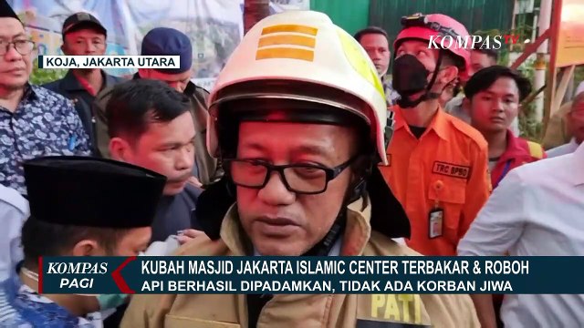 Kubah Masjid Jakarta Islamic Center Terbakar dan Roboh, Insiden Terjadi Saat Pekerja Renovasi Kubah!