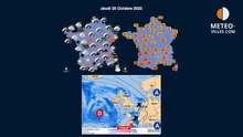 prévisions météo villes du mercfredi 19 octobre 2022