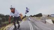 Two Guys Perform Impressive Jumps and Stunts on Their Inline Skates