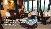 Heru Budi Temui Erick Thohir Bahas Integrasi Transportasi Publik | Katadata Indonesia