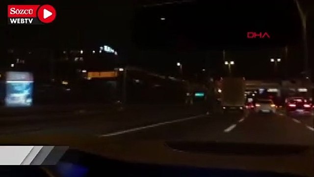 Bakırköy D-100'deki kaza cep telefonu kamerasında