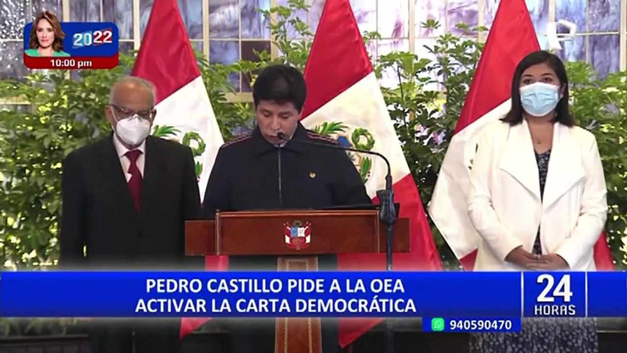 Pedro Castillo: OEA sesionará este jueves 20 tras solicitud para activar Carta Democrática