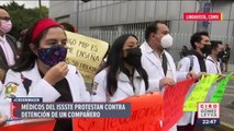 Médicos internos protestan por detención de Fernando Villalobos