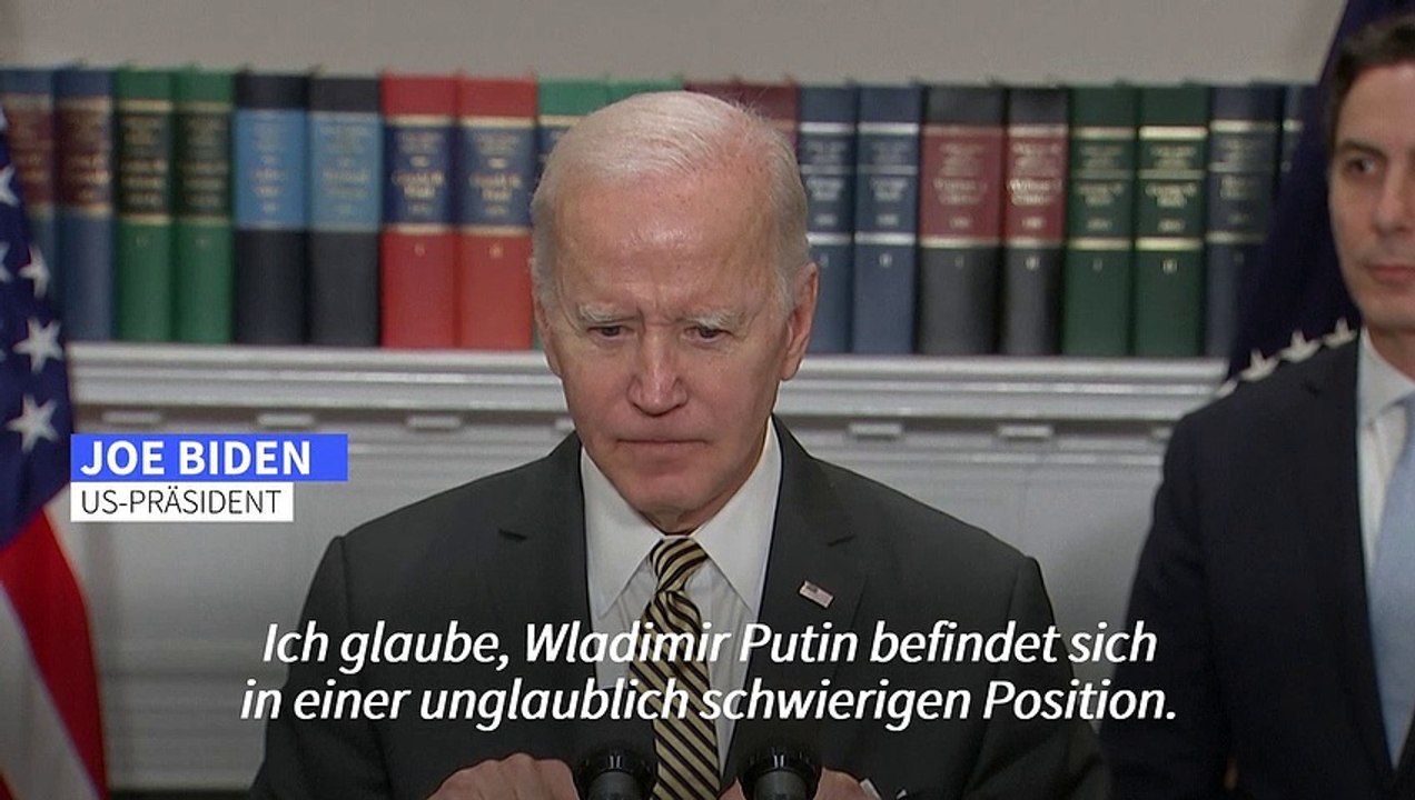 Biden sieht Putin in 'unglaublich schwieriger Position'
