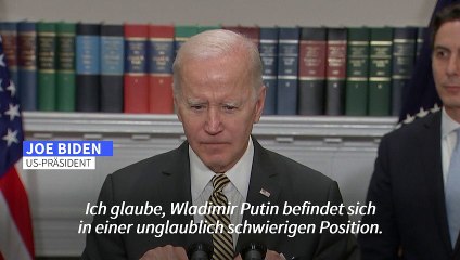 Biden sieht Putin in "unglaublich schwieriger Position"