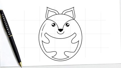 easy way to draw a simple weasel with a circle