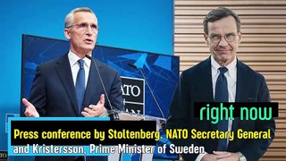 Live - Prime Minister of Sweden, Ulf Kristersson and Jens Stoltenberg hold a joint press conference.