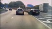 Driver narrowly avoids crash after last-minute turn on motorway in Manchester