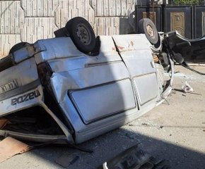 Otomobil viyadükten uçtu: 1 yaralı